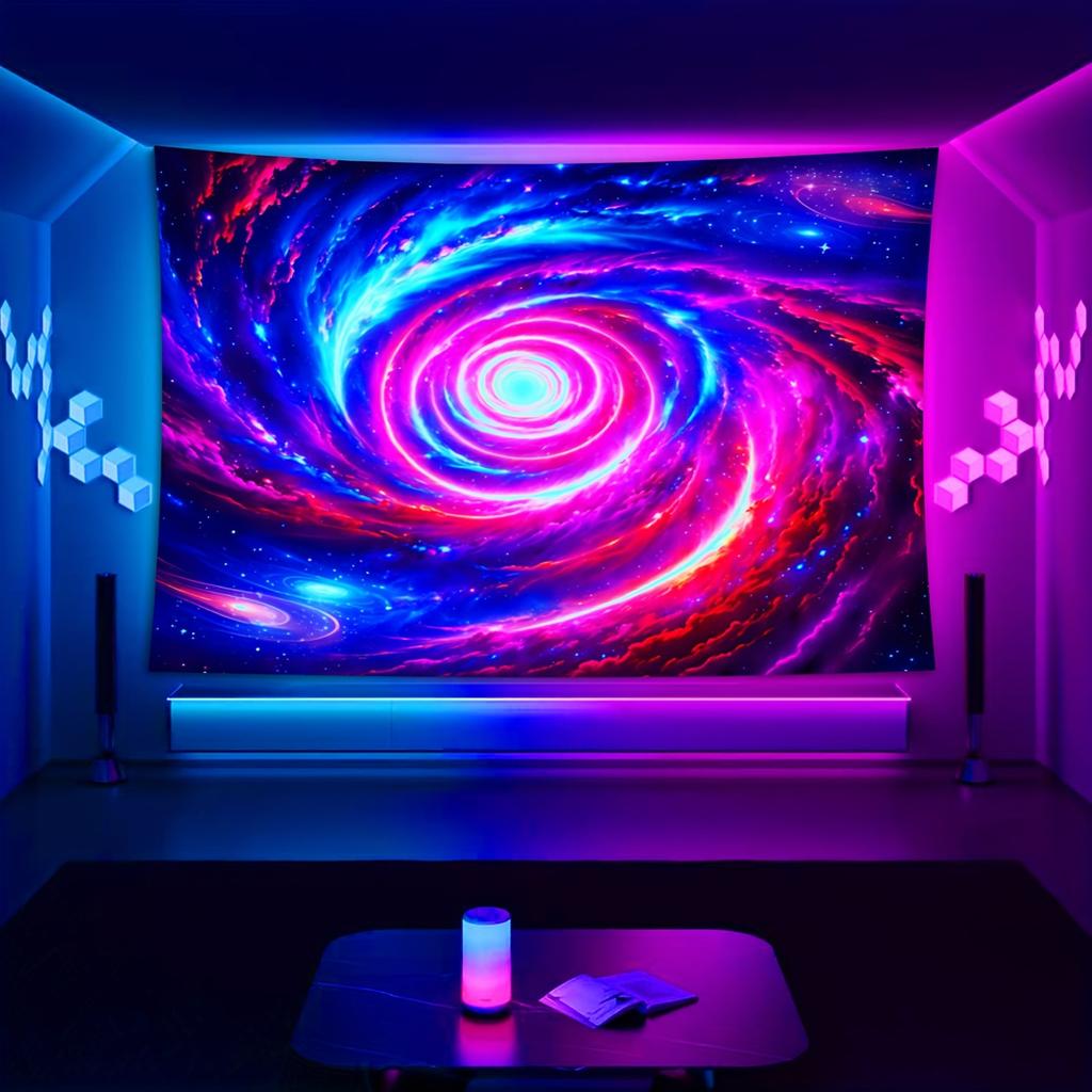 Nebula Fluorescent Tapestry Dive Into the Beauty of the UniverseUV Tapestry Wall Hanging Bedroom Home Party Decoration