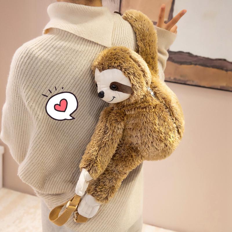 Plüschtier-Rucksack für Kinder, Mädchen und Jungen, niedlicher Löwe, Giraffe, Schaf, mit PP-Baumwollfüllung