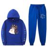 Mens Casual Hooded Sweatshirt Set With Slim Fit Jogger Pants Daily Wear Light Exercise