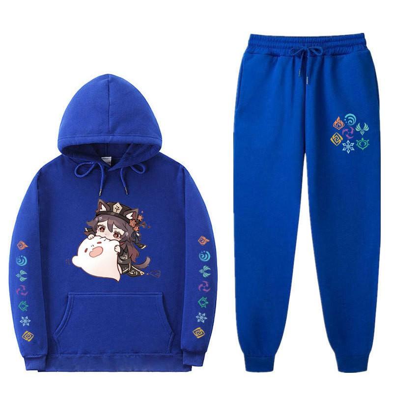 Mens Casual Hooded Sweatshirt Set With Slim Fit Jogger Pants Daily Wear Light Exercise