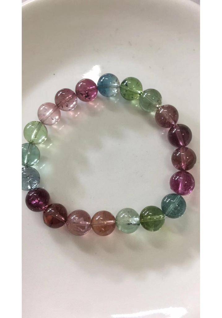 Peach Cixi Natural Tourmaline 3mm Bracelet: Single or Multiple Strands, Novel Style