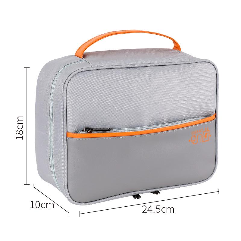 

Moisture-Proof Digital Accessories Organizer Bag for Cables, Earphones, Power Banks, and Phones 24.5*18*10cm серый