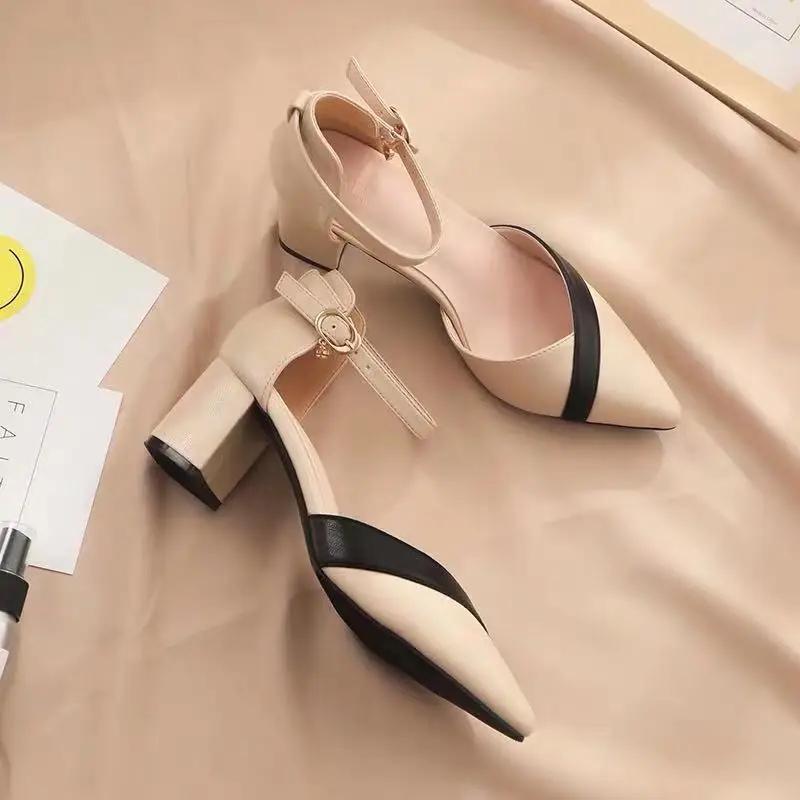 Fashion Outdoor Woman Shoes Block Heel Sandals for Women Anti Slip Hot Chic and Elegant Shoe Vintage Cheap Liquidation Daily Footwear