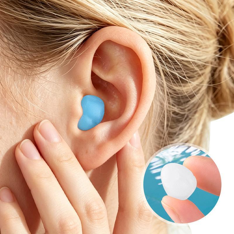 Reusable Silicone Clay Ear Plugs 6Pcs Soft Noise Cancelling with Storage Case for Sleep Travel Study Work