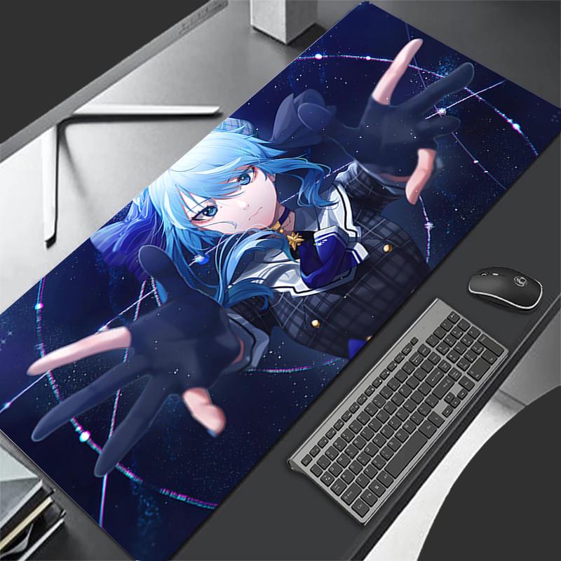 Large Mouse Pad Gamer Keyboard Pad Hololive Hoshimachi Suisei Mousepad Pc Computer Desk Mat Gaming Pad Mouse Mats For CS GO LOL