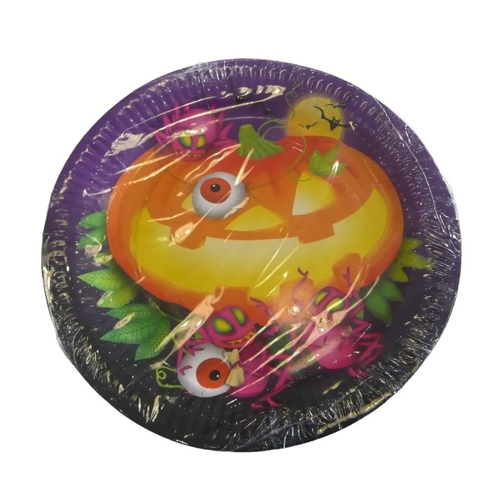 Paper Halloween Party Plates (Pack of 8)