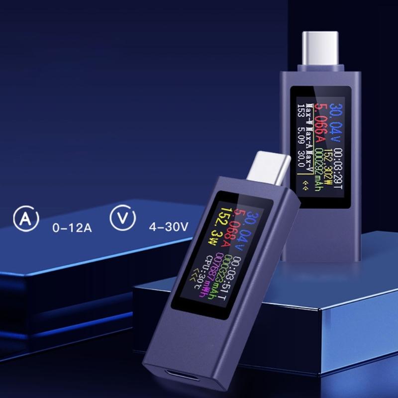 Real Time Charging Current Voltages Monitor Accuracy 0.001A Voltages Tester Aluminum Construction For Mobile Devices