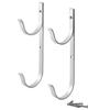 2Pcs Pool Pole Hook Heavy Duty Aluminum Alloy Screw Mount Skimmers Leaf Rakes Nets Pool Supplies Hanger Outdoor Garden Accessories
