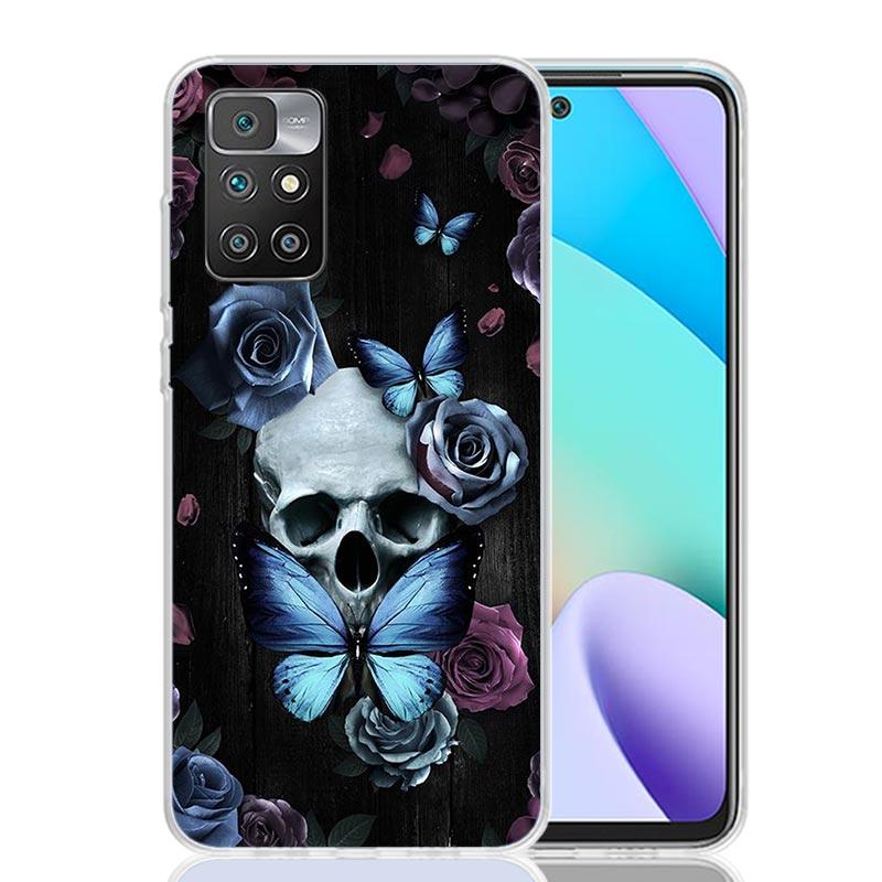 Retro Skull Butterfly Phone Case for Samsung Galaxy A17 A16 A15 A14 A13 A57 A56 A55 A54 A53 A37 A36 A35 A34 A33 A26 A25 A24 A23