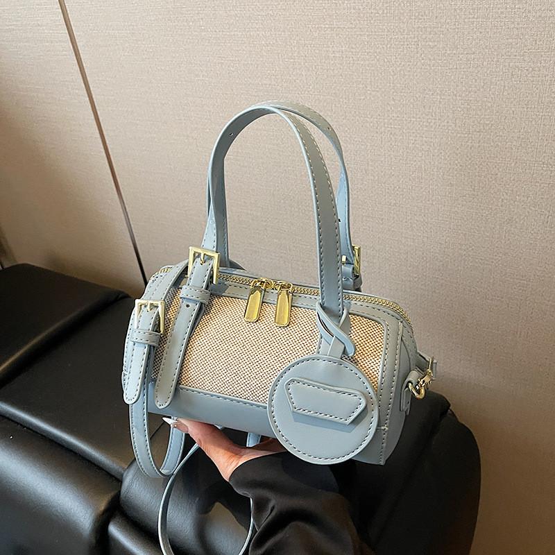 Small Solid Color Color Block Pillow Bag Pu Material Summer Casual Daily Use