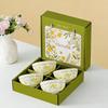 Ceramic Tableware Set with Bowls, Chopsticks & Spoons - Gift Box for Housewarming & Events