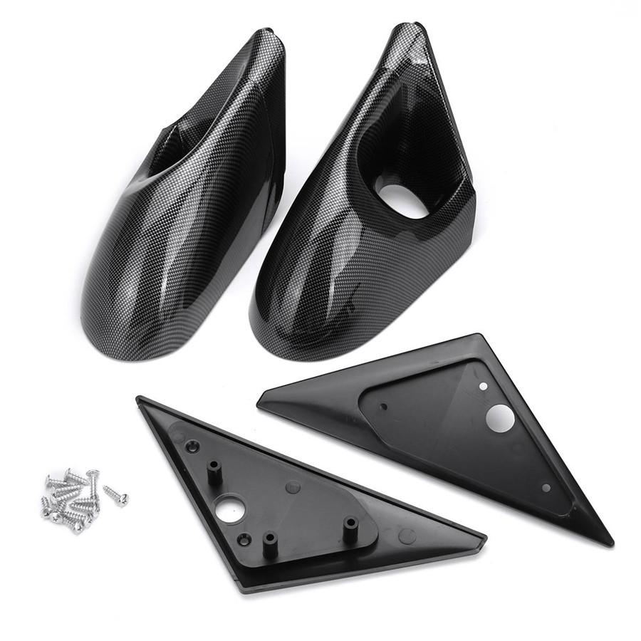 For Honda Civic EG 92-95 Pair Carbon Fiber Look Car Door Wing Side View Mirrors