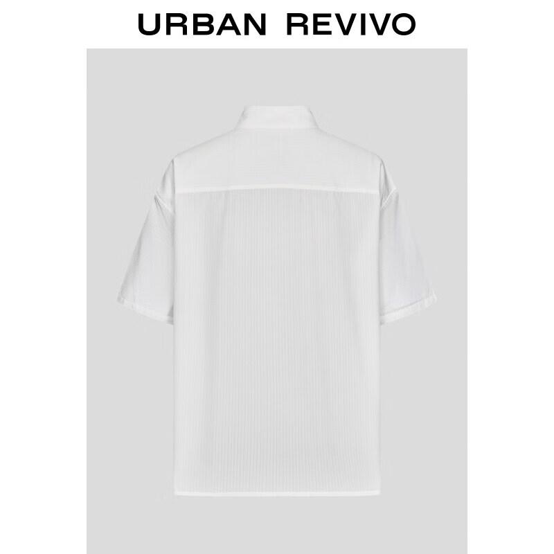 UR2026 Men s American Style Textured Print Shirt XL грязно-белый