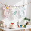 jijAcraft Mini Clothesp with String - 100Pcs Small Wooden Clothes P, Natural Brown Photo Hanging Clips, Craft Clips for Picture, Cocktails Decor,