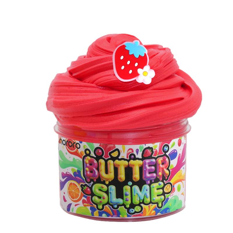 60ml Cross-border Peach Bubblegum Cotton Clay Puff Slime