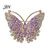 Butterfly Accessory Brooch Pin, 3D Design with Sparkling Rhinestones, Decorative Strong Buckle Badge for Coats Shirts Bags Accessories Jewelry
