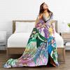 Mermaid Melody Pichi Pichi Pitch Flannel Blanket Winter  Warm Throw Blanket for Kids Couch Chair Funny Bedspread Sofa Bed Cover
