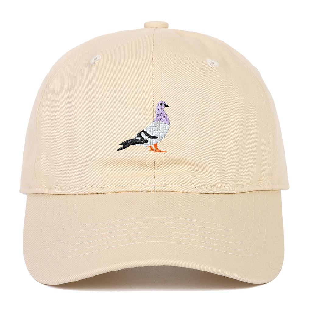 Pigeon Animal Pattern Cotton Baseball Hat With Curved Brim For Daily Use
