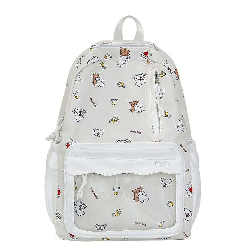 Schoolbag New Cartoon Puppy Printed Backpack Junior High School Schoolbag Ins Niche High Value Backpack