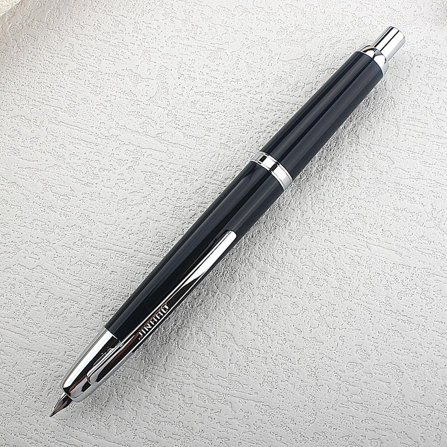

Перьевая ручка Jinhao 20 Press с выдвижным пером EF/F и конвертером, смола, пишущая подарочная ручка F 0.5MM