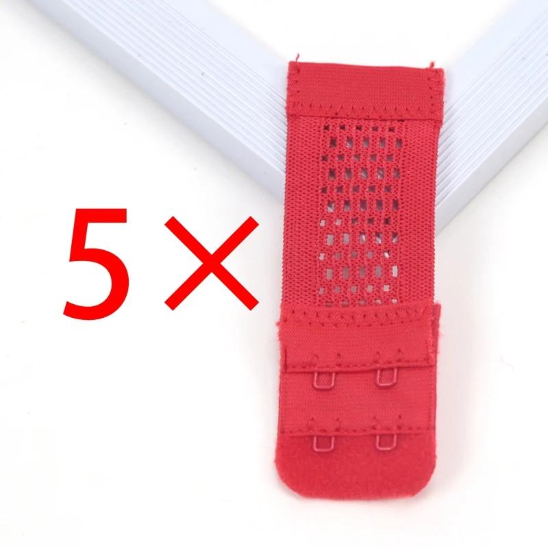 5pcs Bra Extender for Women's Elastic Bra Extension Strap Hook Clip Expander Adjustable Belt Buckle Intimates Accessories