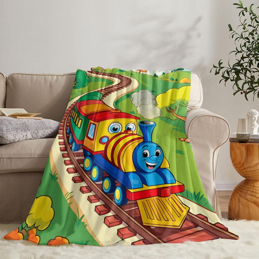 T-Thomas The Train Throw Soft Flannel Throw Summer Blanket Lightweight Cozy Nap Blanket for Sofa Bed Travel
