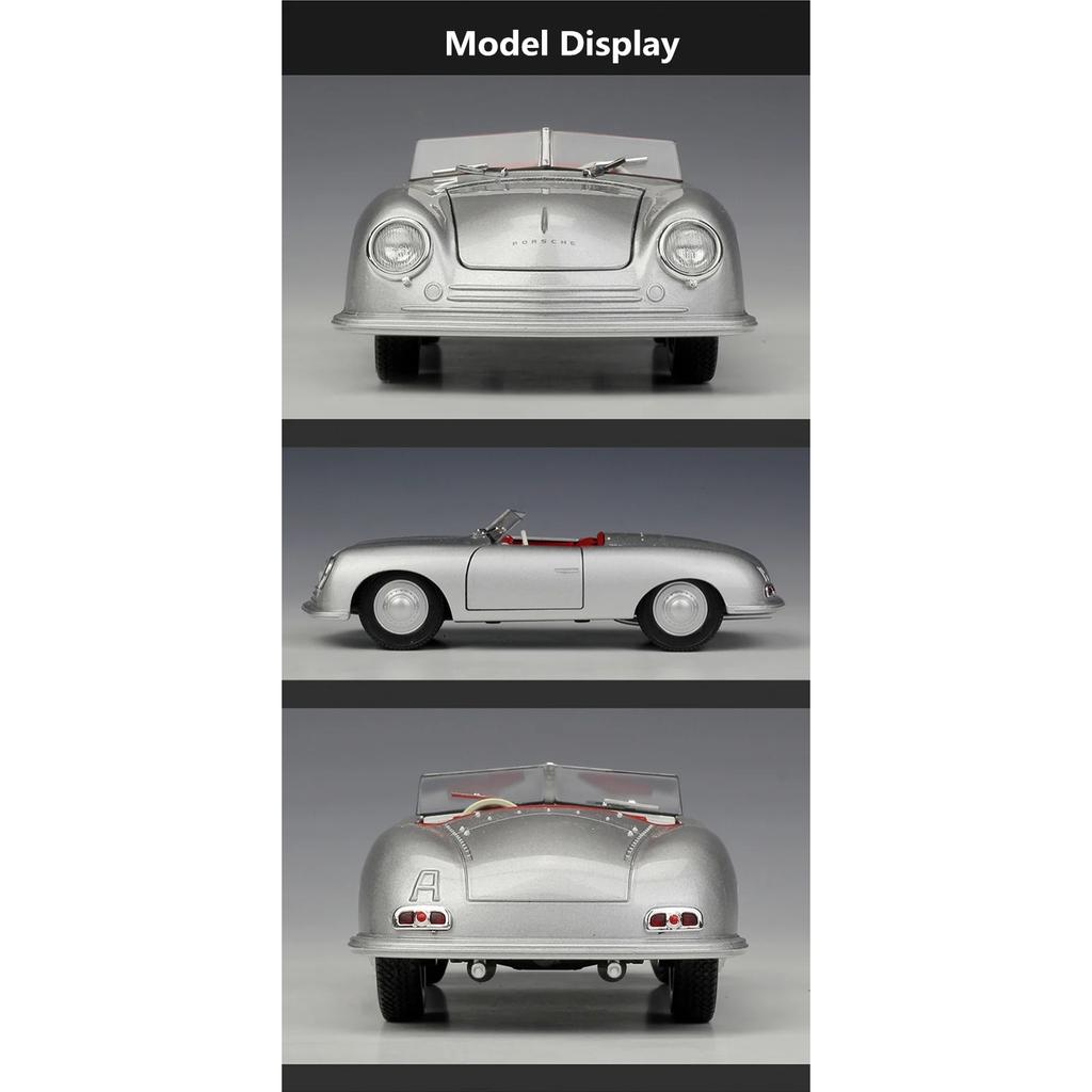 Welly 1/24 Porsche 356 No. 1 Roadster Alloy Retro Sports Car Model Diecast Metal Classic Car Model Simulation Childrens Toy Gift