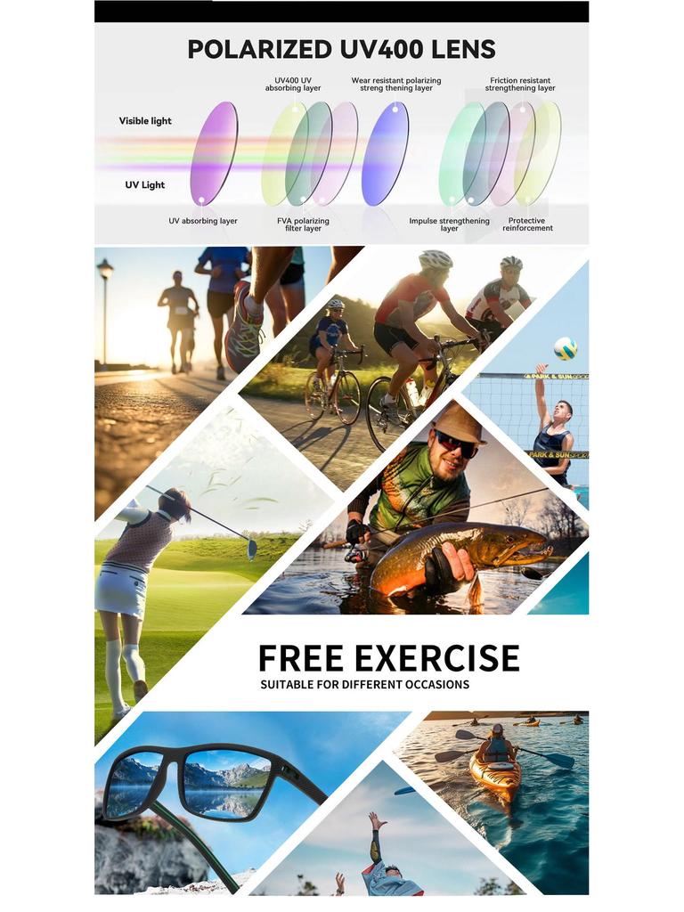 Men's Sports Polarized Sunglasses for Cycling, Driving, and Outdoor Fishing 78030