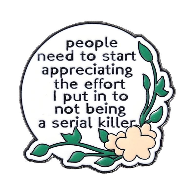 Snarky Motivational Enamel Pins Set Humorous Quote Brooches Self-Love Fandom Lapel Badges Trendy Gift For Friends