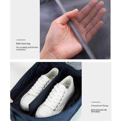 Double Layer Shoes Storage Bag Breathable Mesh Hanging Travel Shoe Bag Large Capacity with Pocket Shoes Packaging Pouch
