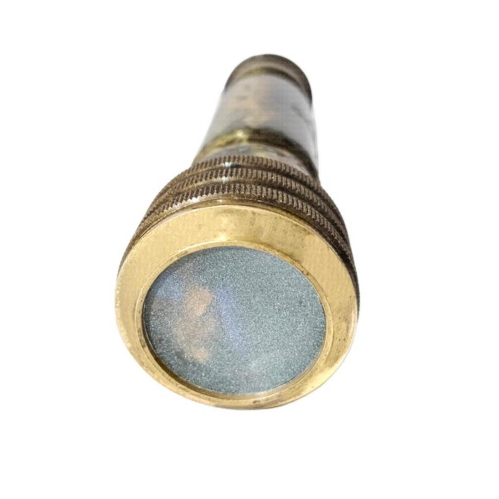 Custom Brass Kaleidoscope with Leather Box, Personalized Gift for Dads Men Women, Kids Birthdays, Christmas Decor (Brown)