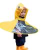 Kids' Yellow Duck UFO Raincoat Poncho Hat for Kindergarten Boys & Girls