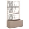 VidaXL Planter with Trellis, Raised Bed, Flower Box, Plant Pot, Flower Box Garden Patio Terrace Outdoor, 368781