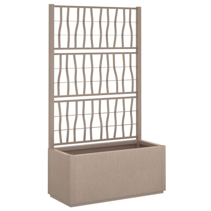 VidaXL Planter with Trellis, Raised Bed, Flower Box, Plant Pot, Flower Box Garden Patio Terrace Outdoor, 368781