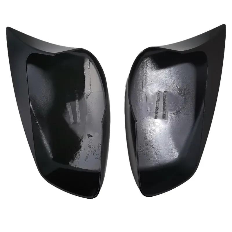 For BMW 5 Series E60 E61 E63 E64 2004-2008 520i 525i 528i 528xi 530i Rearview Mirror Cover Cap Carbon Fiber Glossy Black