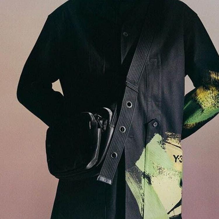 New Y 3 Polyester Shoulder Bag, Crossbody Bag Regular Unisex Black IJ9901