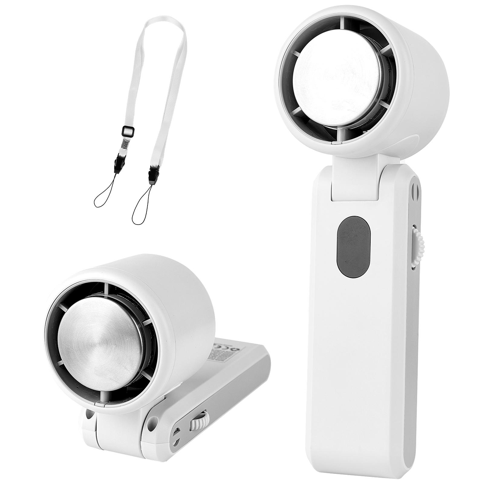 

Portable Fan Mini Handheld Fan USB Rechargeable Turbo Fan Foldable Hand held Fan Small Ice Cooling Fan with 3600mAh Power Bank белый