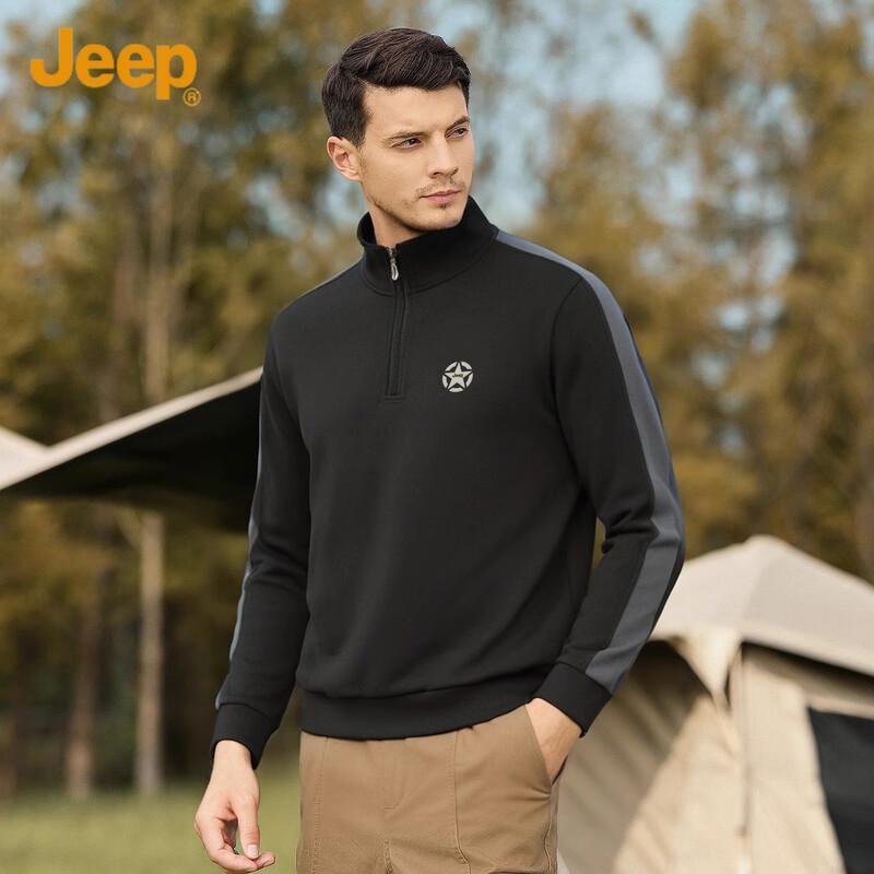 

JEEP Men s Stand-Collar Quarter-Zip Sweatshirt 3XL