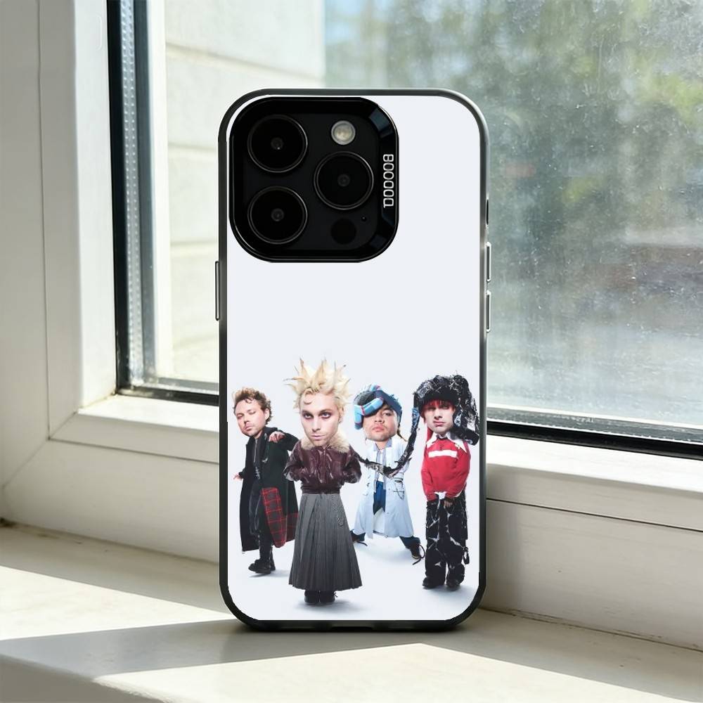 5 Seconds Of Summers 5SOS Phone Case For iPhone 17,16,15,14,13,12,11 Plus,Pro Max,XS,Colorful Silver Phone Case Funda Cover