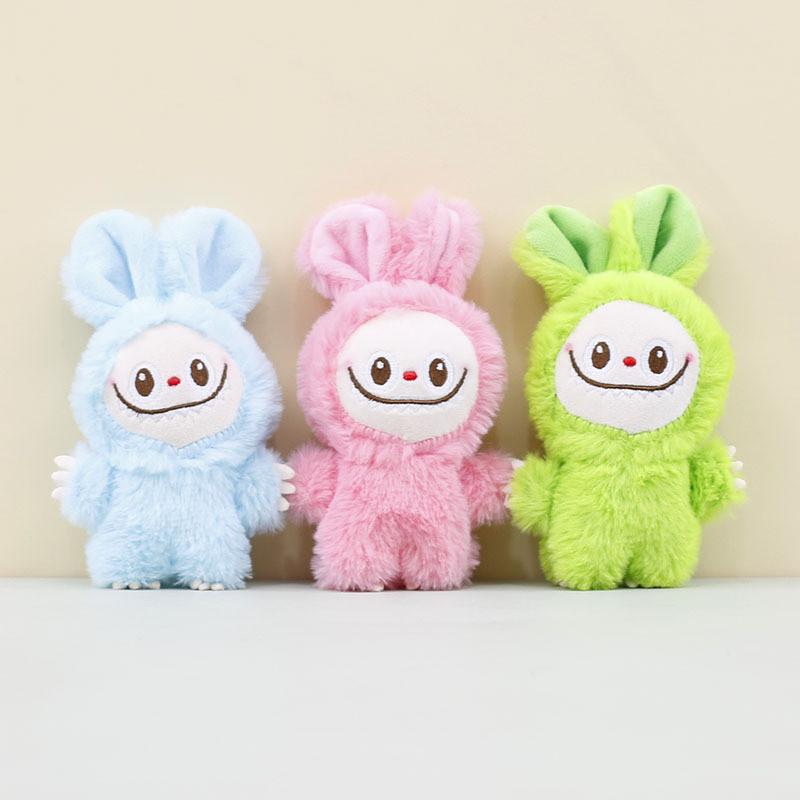 Adorable Long-haired Plush Bunny Keychain Lovable Rabbit Blind Box Collectible