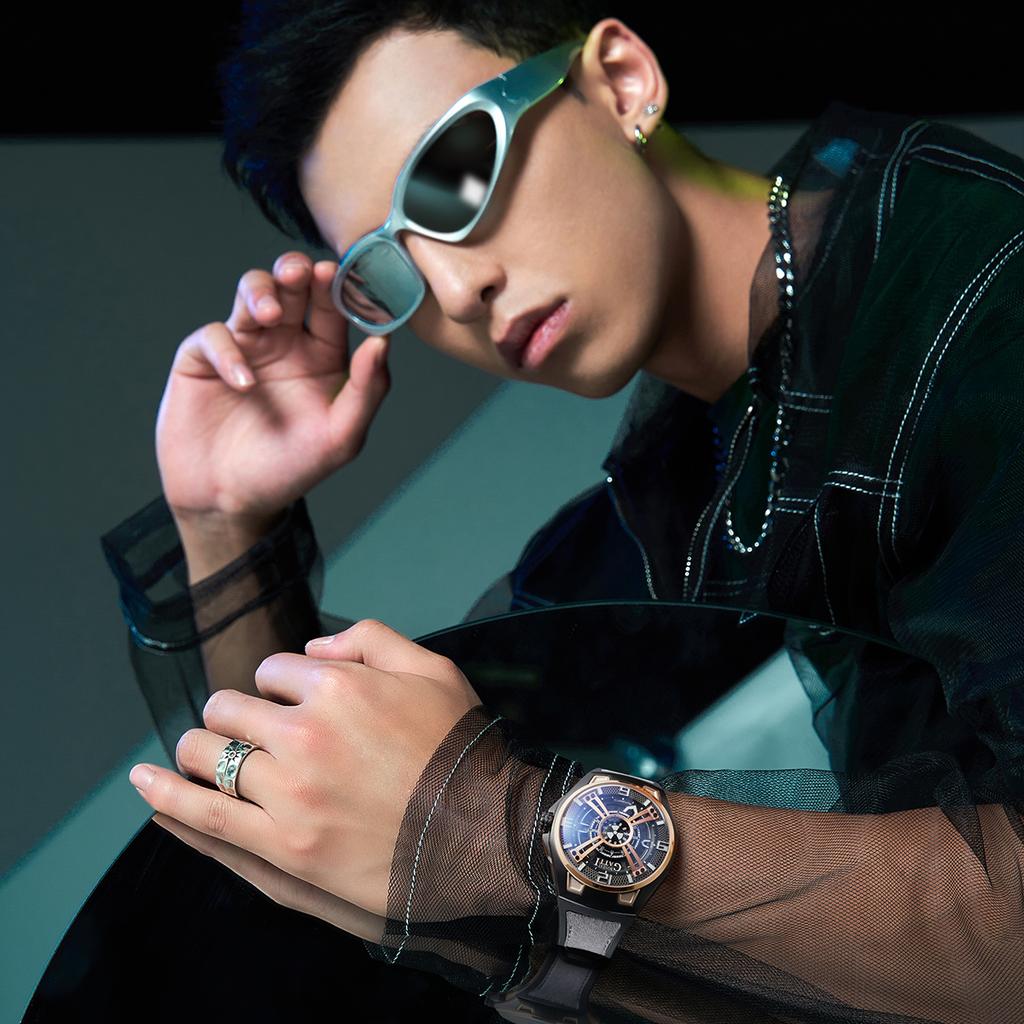 Bonest Gatti Uhren Herren Hohle mechanische Uhr Automatik Wasserdicht Mode Temperament Uhr