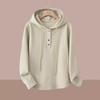 Eary Spring High Quality Solid Color Simple Casual Loose Sweatshirt For Women Short Version Long Sleeve Oversize Cozy Hoodie Top