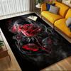 1pc Smoky Rose Themed Rug for Home Decor, Non-slip Office Carpet, Chair Mat, Outdoor Mat, Christmas and Halloween Gifts-0731047