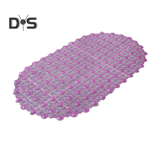 PVC Anti-slip Bath Mat Solid Color Home Kitchen Hotel Bathroom Shower Floor Mat with Suction Cup Soft Non-slip Bathtub Massage Pad Rug