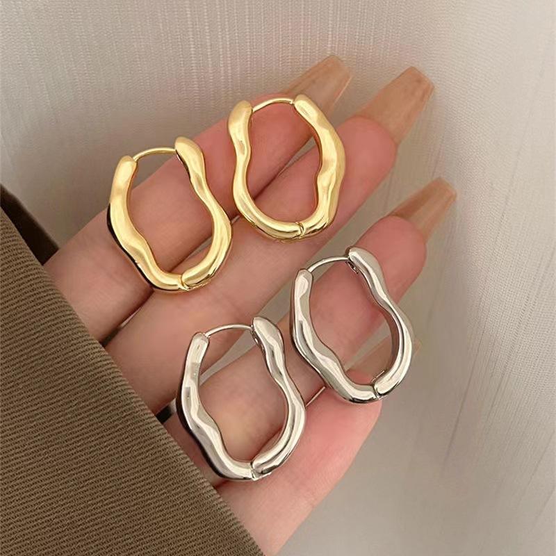 Geometric Irregular U-shaped Earrings for Women, Simple and Stylish Earrings