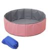 [Play and Storage In One] Foldable Ball Pool Playpen for Indoor and Outdoor Use, PLEAVIT 600D Oxford Fabric, Thick Pink, 80cm