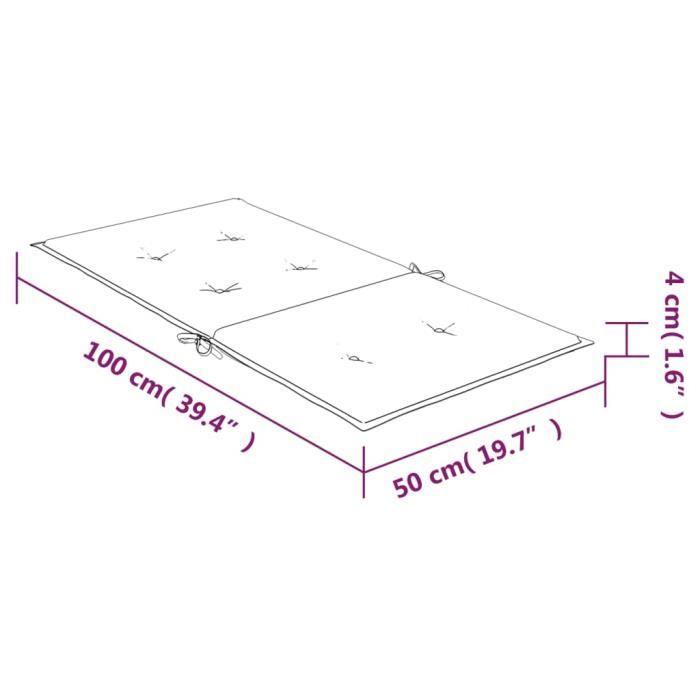 VidaXL Coussins de chaise à dossier bas lot de 2 rose tissu 361334
