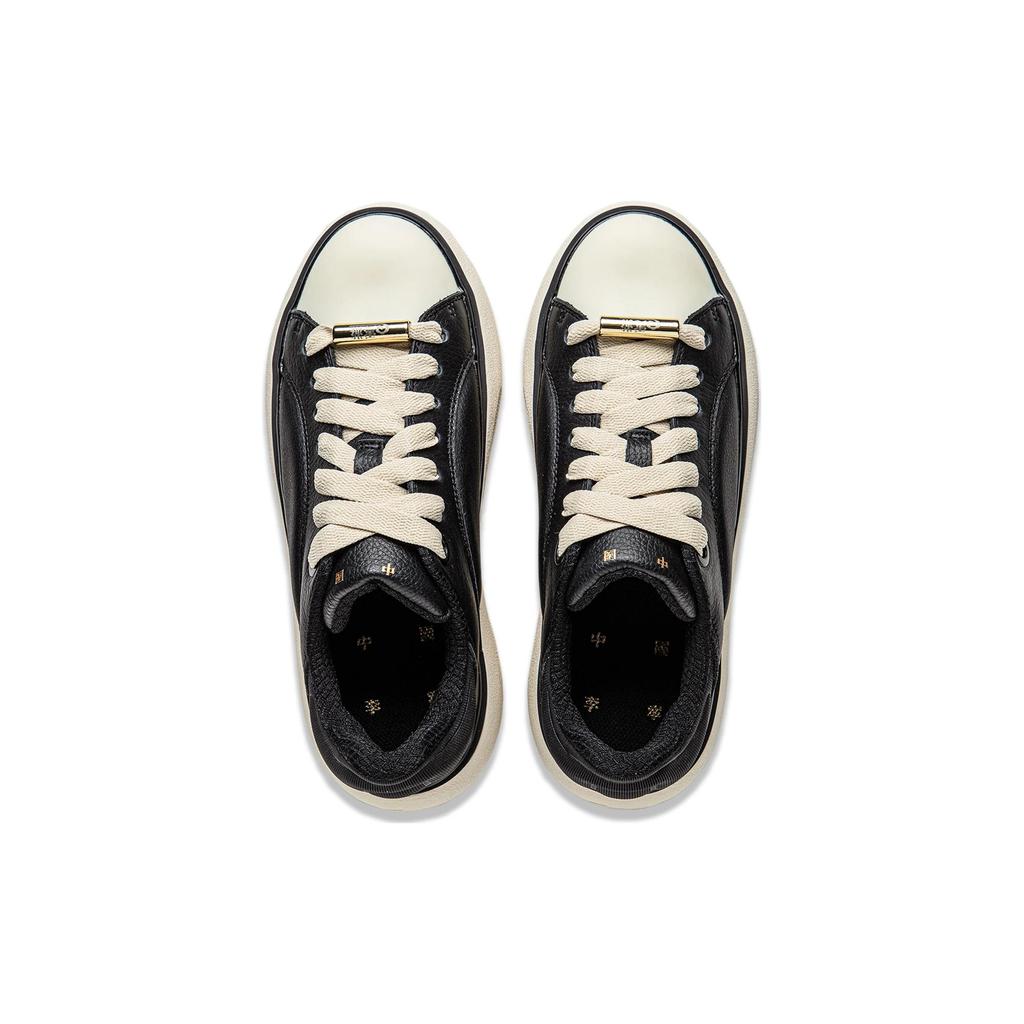 Li Ning Yun You C4D Slip Resistant Low Top Casual Shoes Women's Black White AZGU038-2