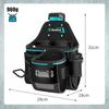 DURATECH Electrician's Tool Pouch, Detachable Tool Bag, Tool Holder, Power Tool Bag, Work Tool Bag, 1800D Oxford Fabric, Carabiner Hook, Multifunction