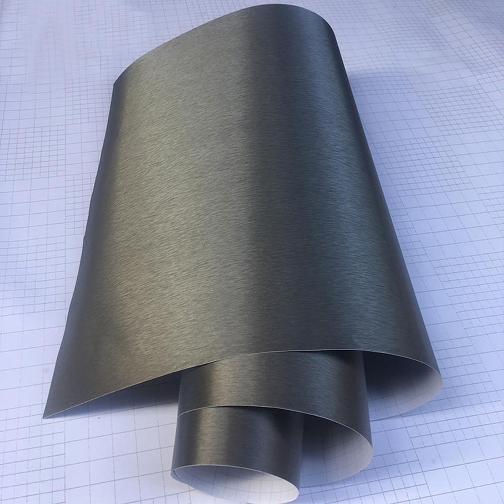 

Brushed Aluminum Vinyl Car Wrap Film Car Sticker DIY Styling Adhesive Air Release Decal Wrapping Car Accessories10/20/30X100CM 30cmX100cm